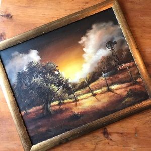 Annise Lindeburg signed landscape painting